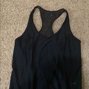 Black lululemon tank top with back detail